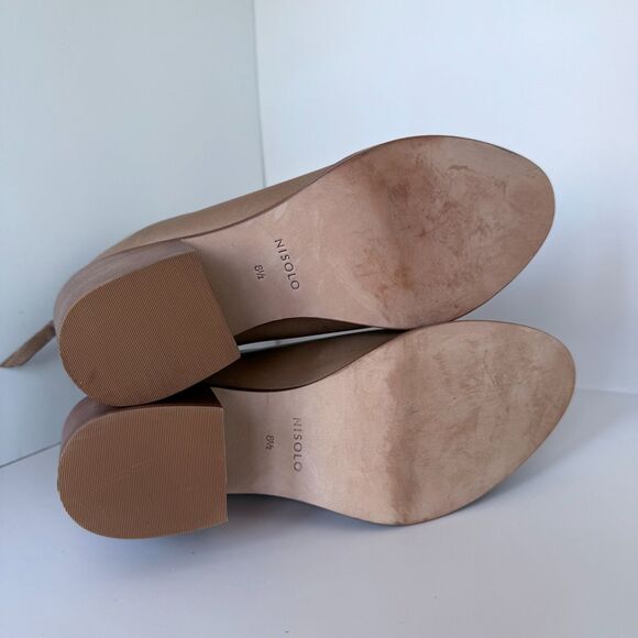 NWOB Nisolo Women's Dari Heeled Ankle Bootie in Almond Tan Leather Size 8.5 - Picture 12 of 15